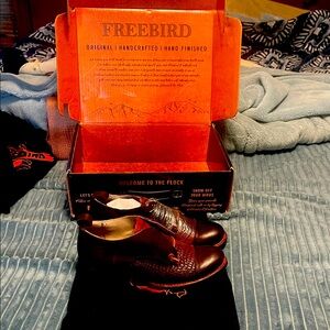 Freebird Brown Leather Flats